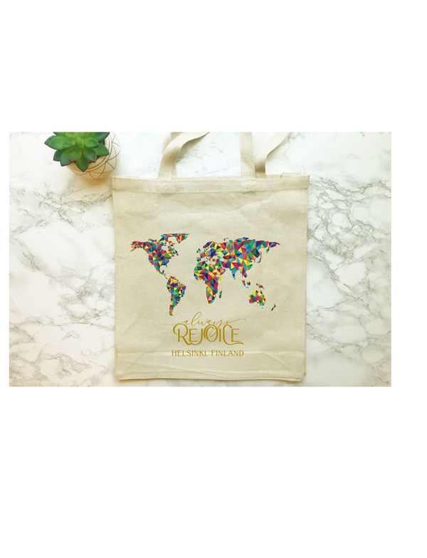 Always Rejoice Convention Tote in Natural Canvas with Convention City