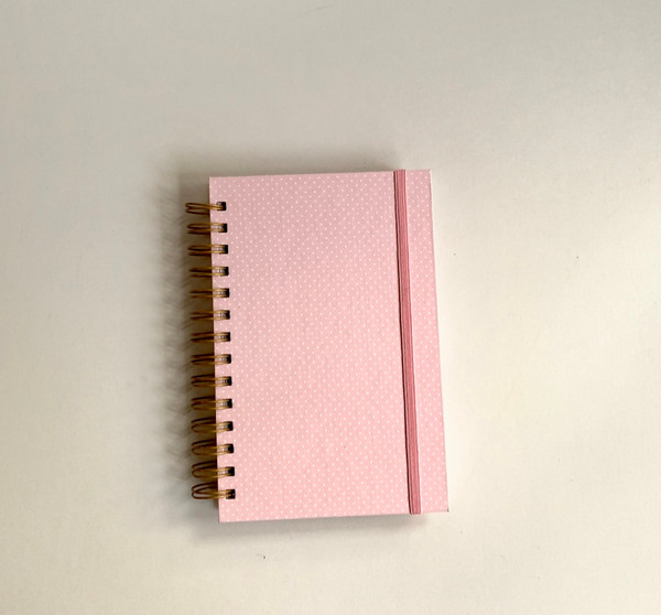 Pretty in Pink Polka Dot Handmade Notebook and Pen