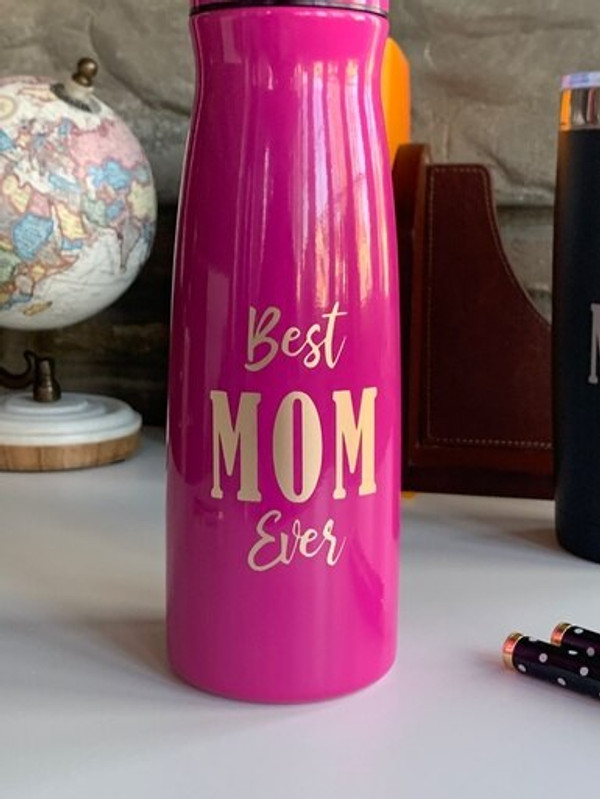 Best MOM Ever Fuschia Tumbler