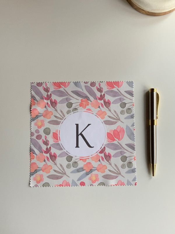 Pastel Floral Monogram Cloth