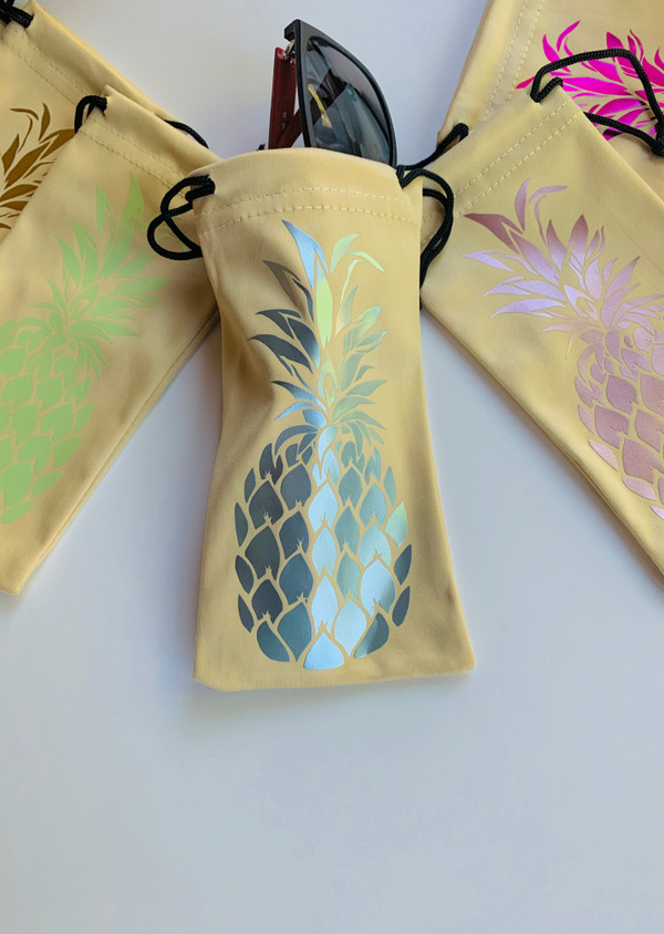 Pineapple Drawstring Sunglasses Pouch