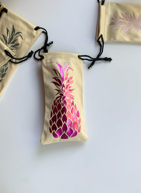 Pineapple Drawstring Sunglasses Pouch