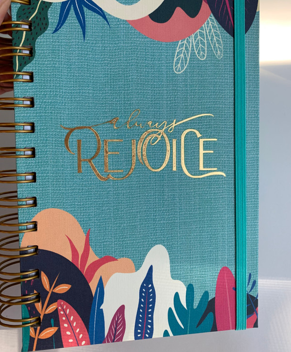 Always Rejoice Tropical Handmade Notebook