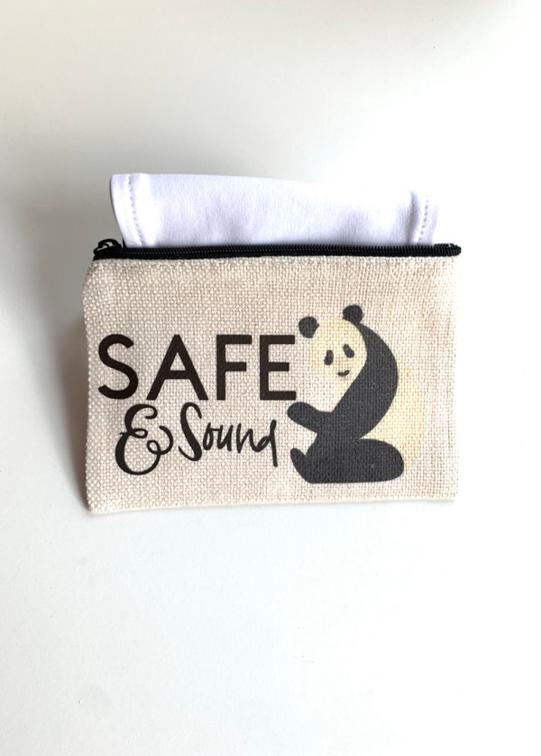 Safe and Sound Small Linen Zippered Case