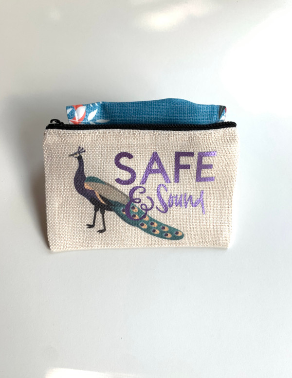 Safe and Sound Small Linen Zippered Case