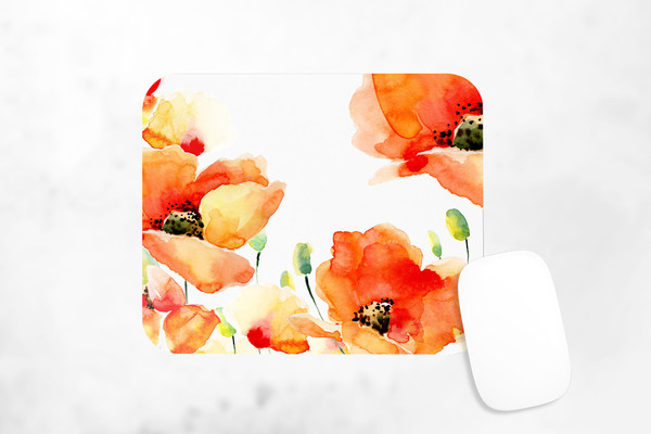 Poppy Floral Mousepad