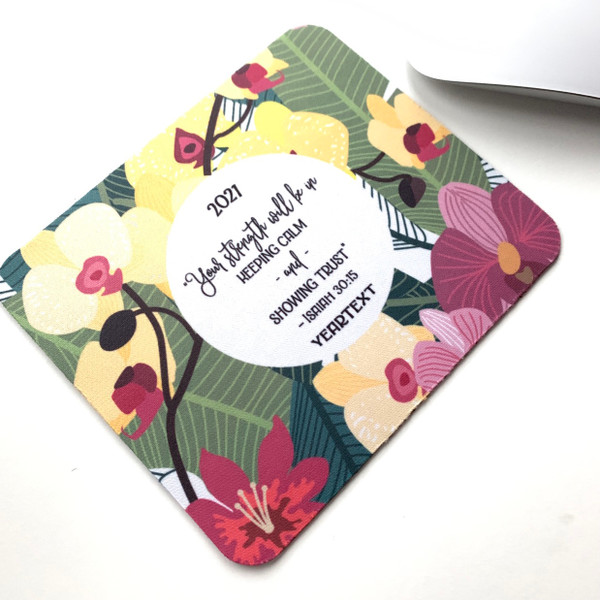 Inspirational Colorful Orchids Mini Mouse pad