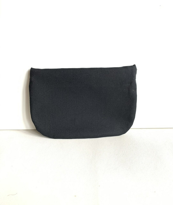 Hello Gorgeous Black Cotton Canvas Cosmetic Bag