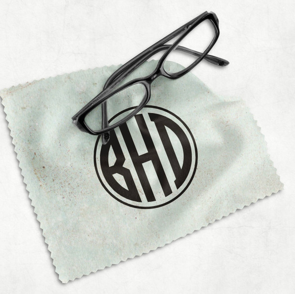 Vintage Sage Monogram Lens Cloth