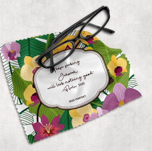 Orchids Yeartext Microfiber Cloth