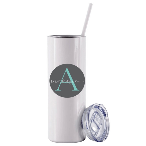 Monogram and Name Custom Tumbler