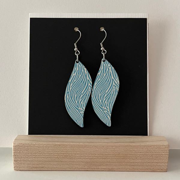 Turquoise  Swirl Drop Earrings
