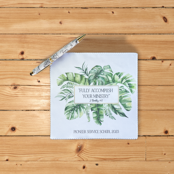 Fully Accomplish Your Ministry Tropical Greenery Gift Lens Cloth