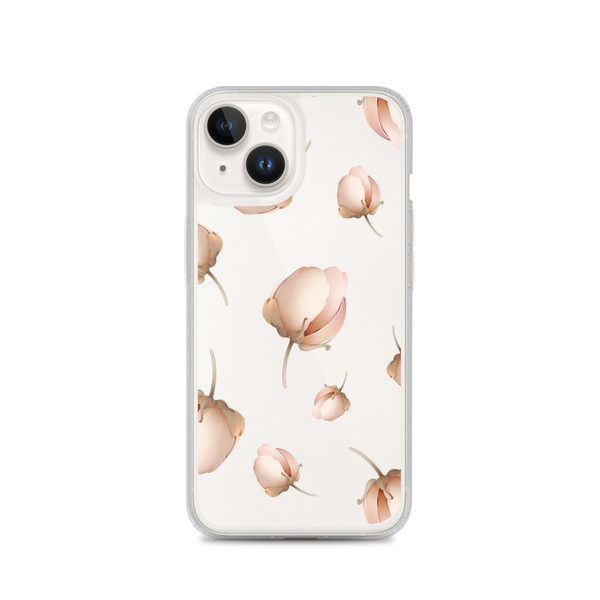 Peony Buds Clear Case for iPhone®