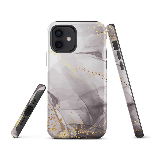 Gray Gold Ink Tough Case for iPhone®