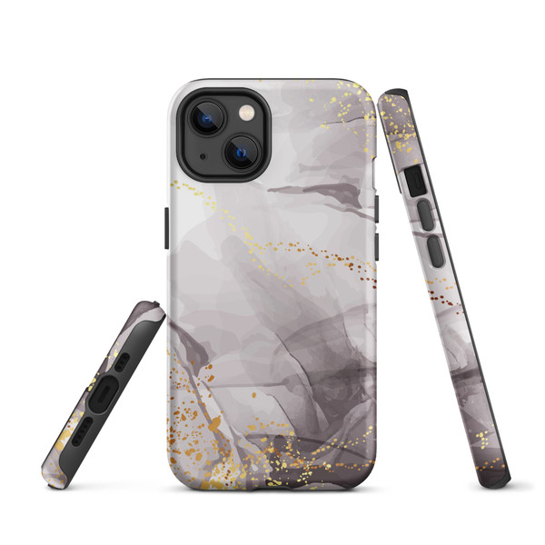 Gray Gold Ink Tough Case for iPhone®