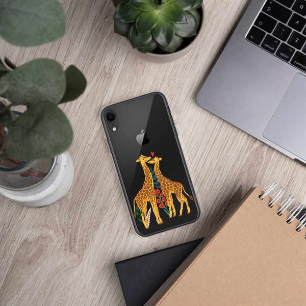 Giraffes in Love Clear Case for iPhone®