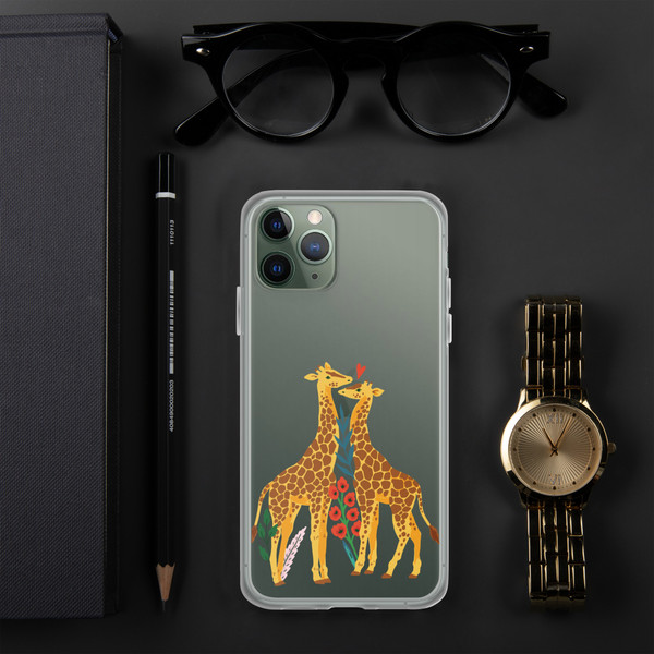 Giraffes in Love Clear Case for iPhone®