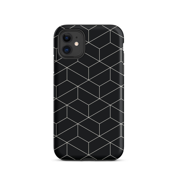 Black Hexagonal Tough Case for iPhone®