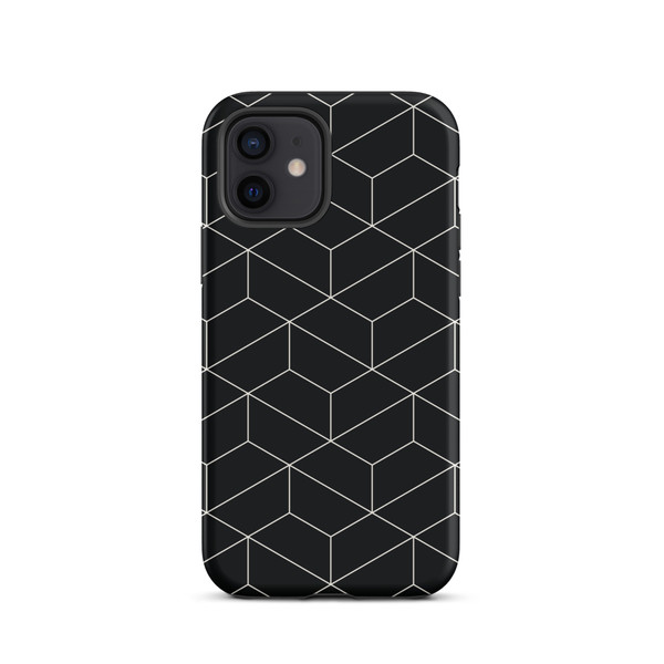 Black Hexagonal Tough Case for iPhone®