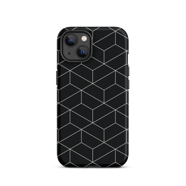 Black Hexagonal Tough Case for iPhone®