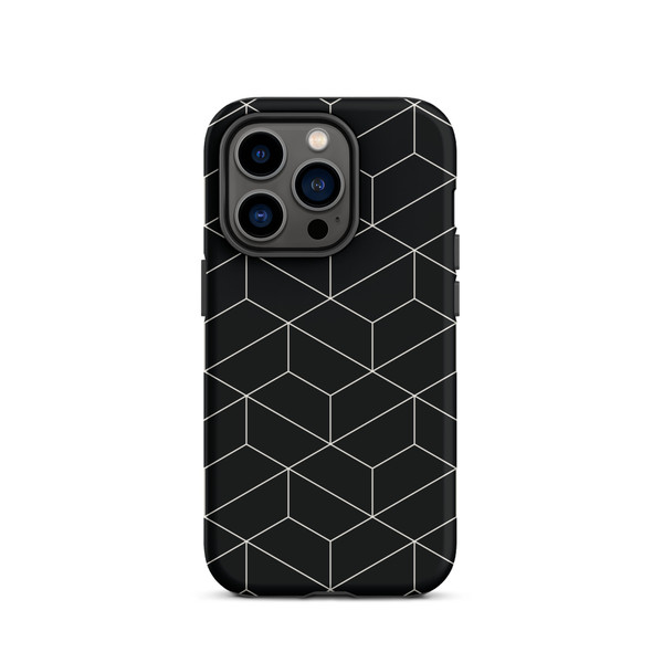 Black Hexagonal Tough Case for iPhone®