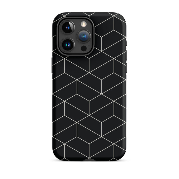 Black Hexagonal Tough Case for iPhone®