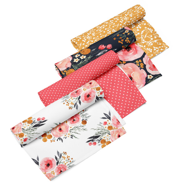 Rustic Mountain Florals Cloth napkin set