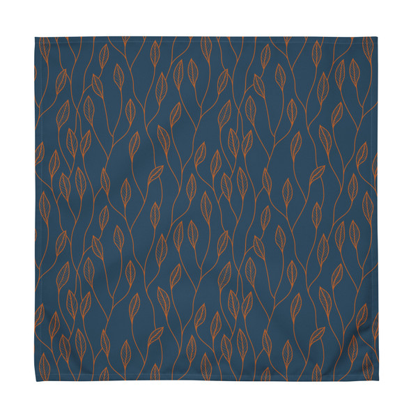 Midnight and Amber Leaves Cloth napkin set