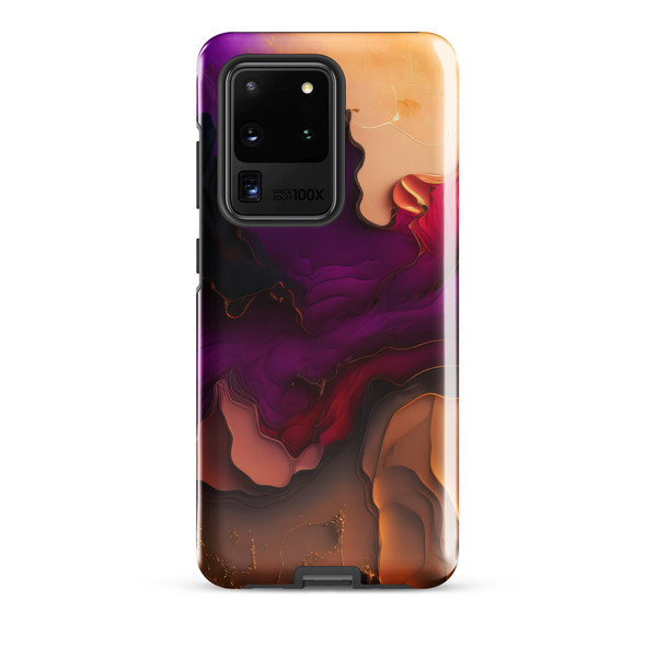 Abstract Purple Paint Tough case for Samsung®