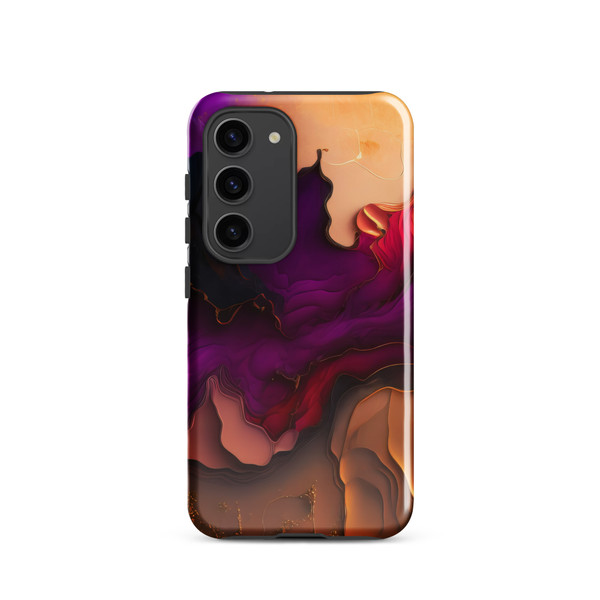 Abstract Purple Paint Tough case for Samsung®