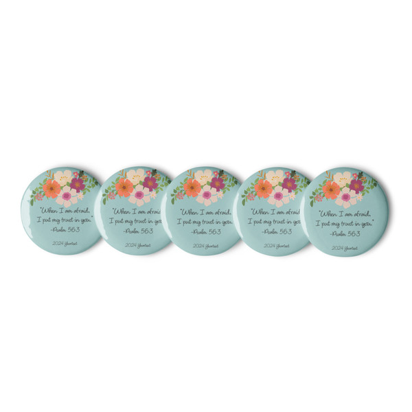 Floral Bouquet 2024 Yeartext buttons