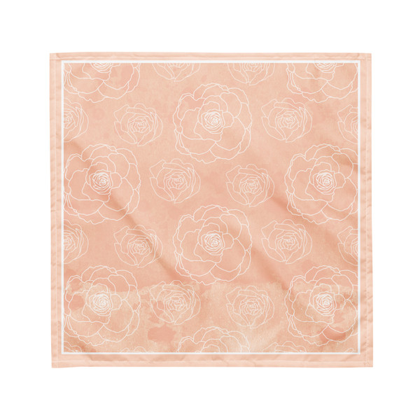 Blush and white Rose bandana