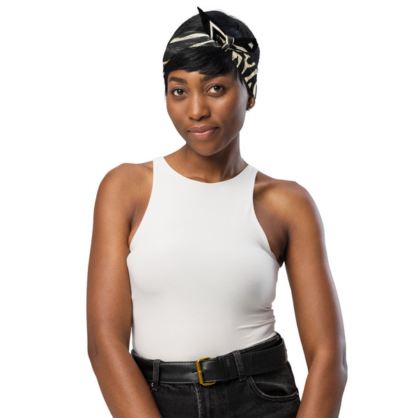 Sade Zebra Print bandana