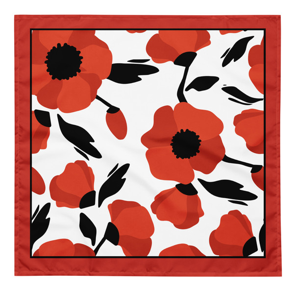 Red Poppies bandana