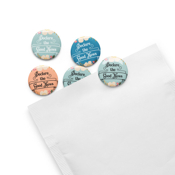 Declare the Good News Convention pin buttons - Floral Bouquet