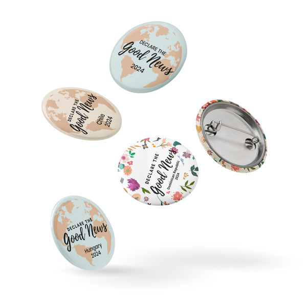 Declare the Good News Convention Set of pin buttons