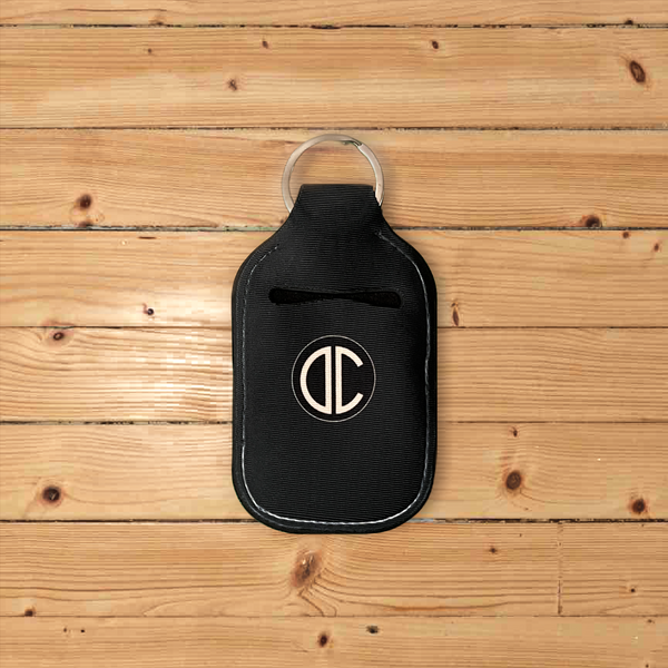 Personalized Hand Sanitizer Holder Charcoal