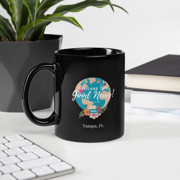 Declare the Good News Black Glossy Convention Mug