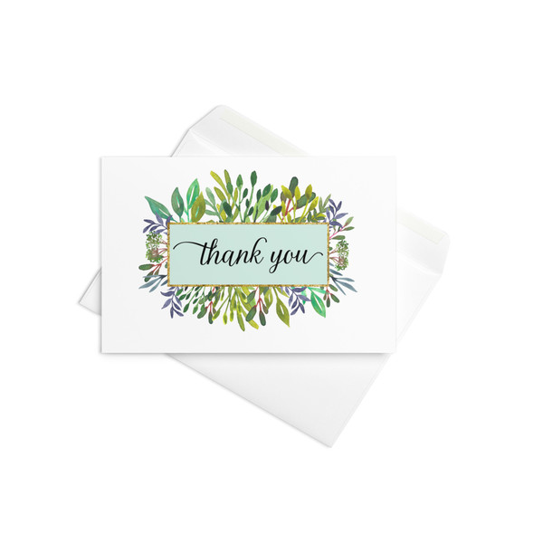 Thank you Greeting card - Greenery Frame