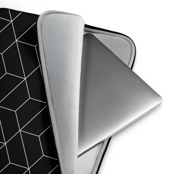 Black Hexagon Laptop Sleeve