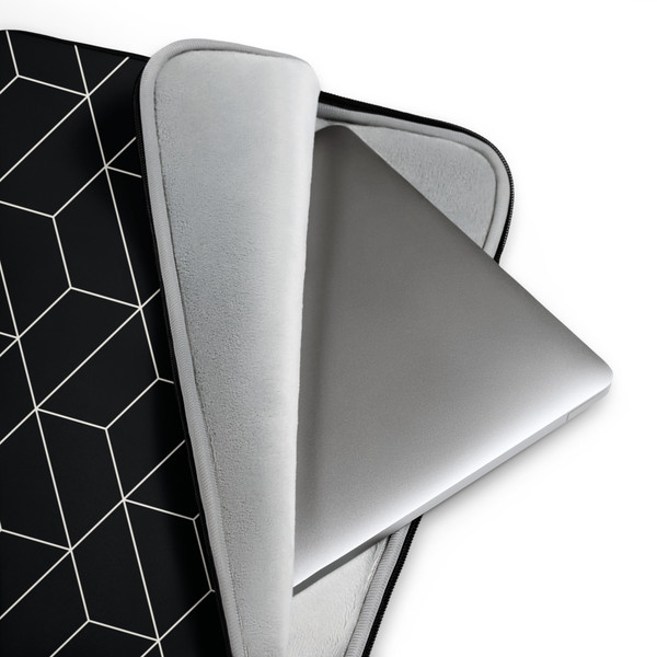 Black Hexagon Laptop Sleeve