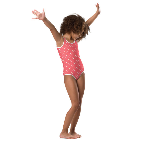 Strawberry Polka Dot Kids Swimsuit