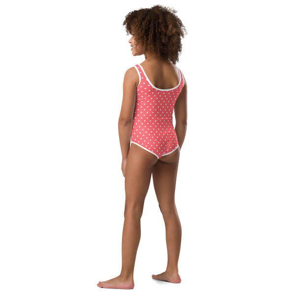 Strawberry Polka Dot Kids Swimsuit