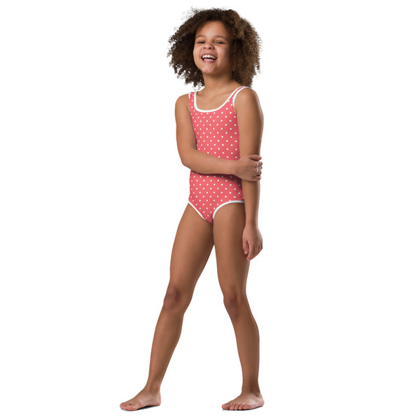 Strawberry Polka Dot Kids Swimsuit