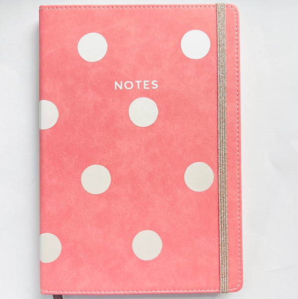 Pink Coral Polka Dot Notebook 