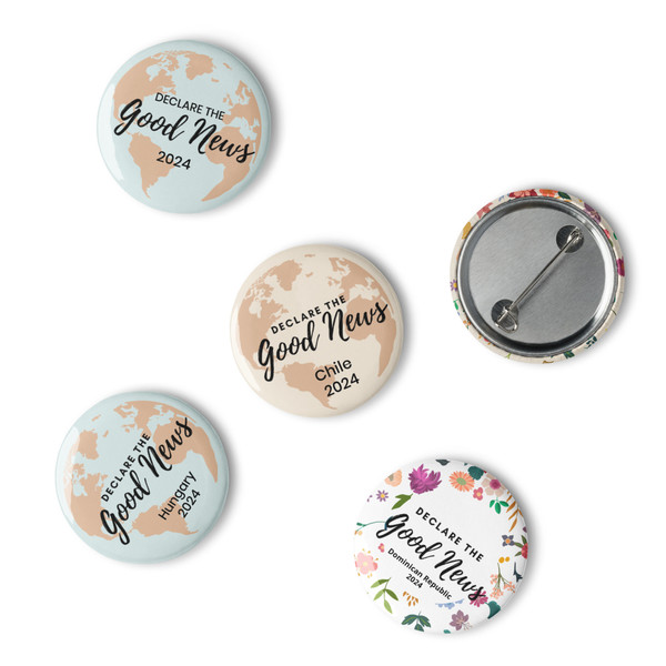 Declare the Good News Convention Set of pin buttons