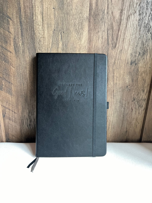 Personalizable Leather Notebook -Black