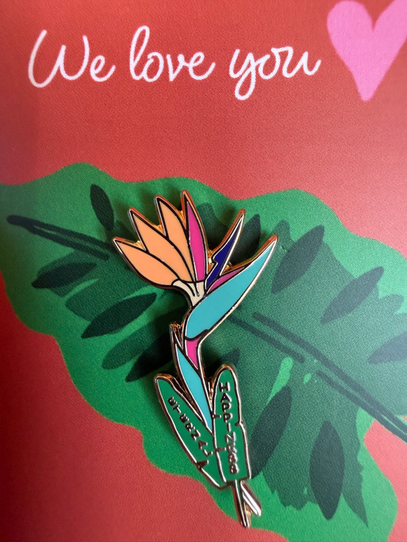 Eternal Happiness Bird of Paradise Small Enamel Pin