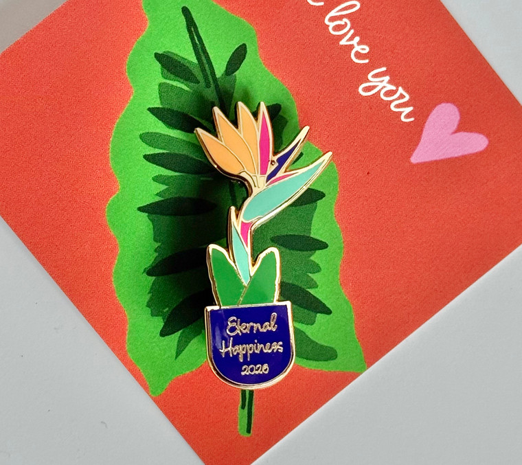 Eternal Happiness Bird of Paradise Small Enamel Pin 2nd Edition